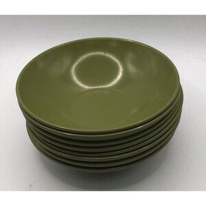 Vintage Allied Chemical Melamine Avocado Green 10 Pieces
